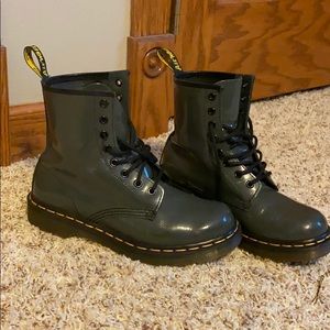 Dark olive green Dr Martens